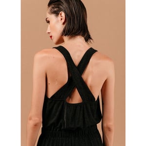 Grace & Mila Mouwloze jumpsuit met glitter loyale