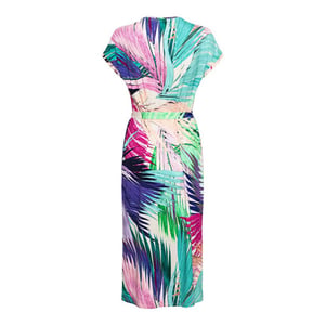 &Co Woman &co women jurk valerie leaf turquoise multi