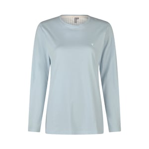 By Louise Dames pyjama set lang lichtblauw gestipt