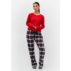 By Louise Dames pyjama set met flanellen pyjamabroek