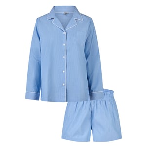 By Louise Dames pyjama set short + blouse effen