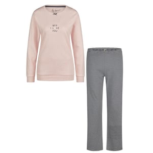 By Louise Dames winter pyjama set lang interlock roze