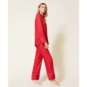 Twin-set Jacquard satijnen pyjama