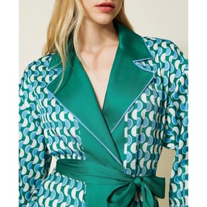 Twin-set Kimono 10029 bic. t. new poi/green flag