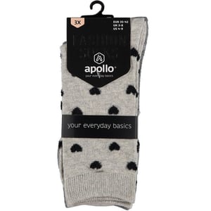 Apollo Fashion sokken dames hartjes stippen sterren print