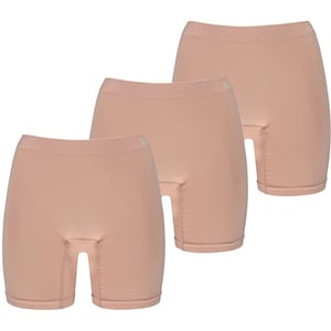 Apollo Seamless dames short bamboe onderbroek met pijpjes naadloos huidskleur 3-pack
