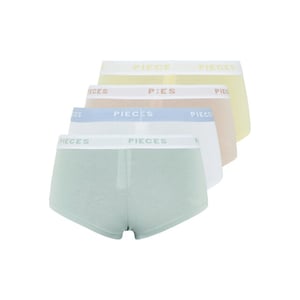 Pieces Dames hipsters 4-pack pclogo effen
