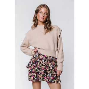 Colourful Rebel Mosh flower mini skirt -