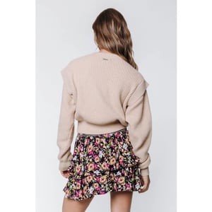 Colourful Rebel Mosh flower mini skirt -
