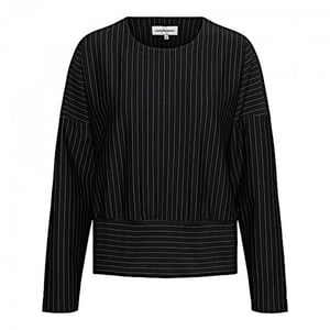 &Co Woman Top danila pinstripe punta black