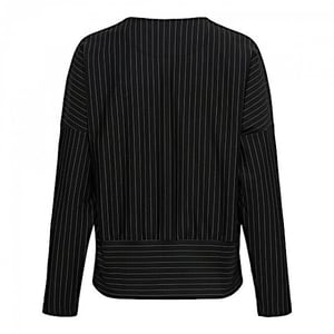 &Co Woman Top danila pinstripe punta black