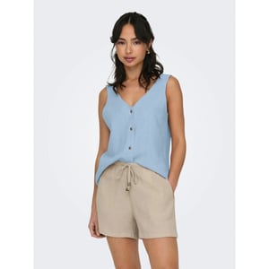 Jacqueline de Yong Say s/l linen v-neck top
