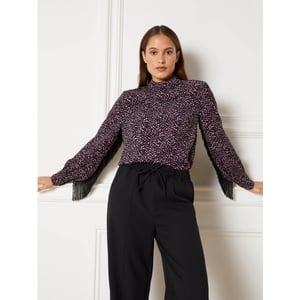 Refined Department Alvera ladies woven flowy dots blouse dessin