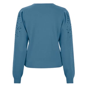 Esqualo Sweater f23-07519 embroidery petrol