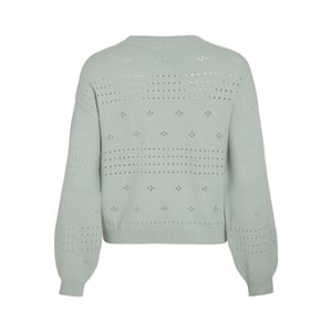 Vila Viril ls o-neck pointelle knit top mint