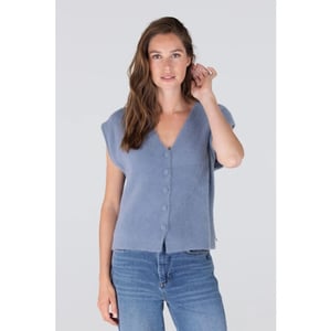 Jansen Amsterdam Chelsie gilet p204 blue grey