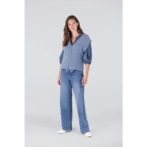 Jansen Amsterdam Chelsie gilet p204 blue grey