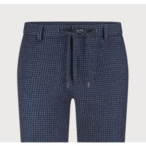 Blue Industry De chino met ruitmotief |