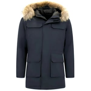 Enos Parka winterjas met grote echte bontkraag