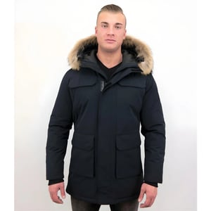 Enos Parka winterjas met grote echte bontkraag