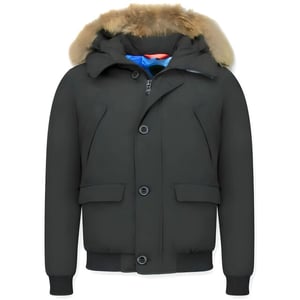 Warren Webber Winterjas kort met bontkraag