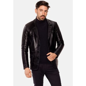 Cycas D'or Leren blazer colbert heren