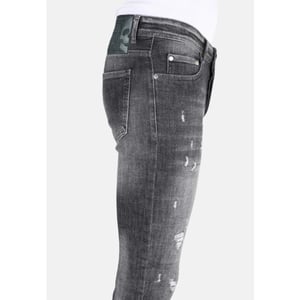 Mario Morato Slim fit street fashion cotton jeans met scheuren mm110