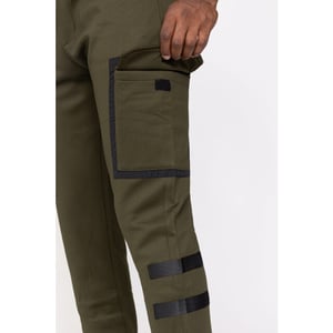 Zayne Milano heren joggingbroek zakken op de zijkant kaki stijlvol