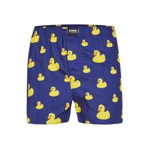 Happy Shorts X heren wijde boxershort met binnenbroek badeendjes print