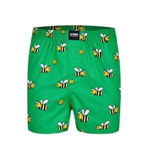 Happy Shorts X heren wijde boxershort met binnenbroek bijen print