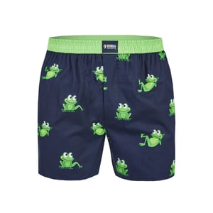 Happy Shorts X heren wijde boxershort met binnenbroek kikker print