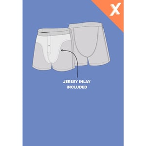 Happy Shorts X heren wijde boxershort met binnenbroek surfende zeemeeuw print