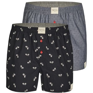 Phil & Co 6-pack geweven wijde boxershorts heren multipack 6-pack
