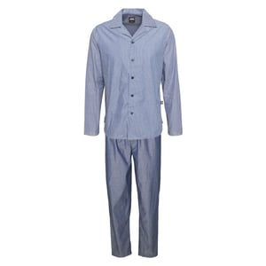 JBS Heren pyjama set lang gestreept met knoopsluiting licht