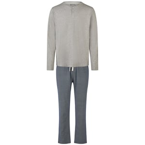 Phil & Co Heren pyjama set lang grijs/blauw