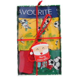 Apollo Heren kerst boxershort + sokken cadeau set favourite santa giftbox