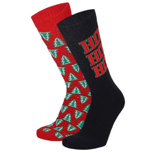 Apollo Kerstsokken heren dames navy / rood sportsokken 2-pack