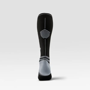 Stox running knee high socks men compressiekous heren black/black/white