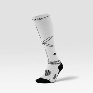 Stox sports knee high socks men compressiekous heren wit-zwart