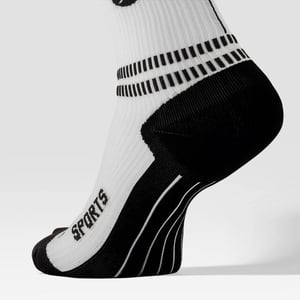 Stox sports knee high socks men compressiekous heren wit-zwart