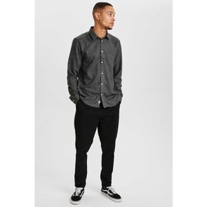 Anerkjendt Aklouis 2 tone melange shirt 900313 granit grey mel