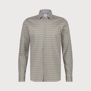 Blue Industry Het retro print overhemd |