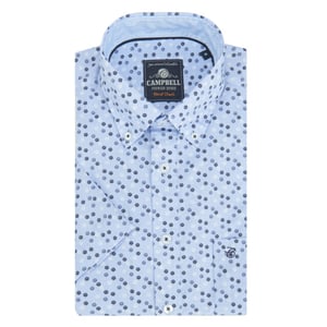 Campbell Casual overhemd met korte mouwen