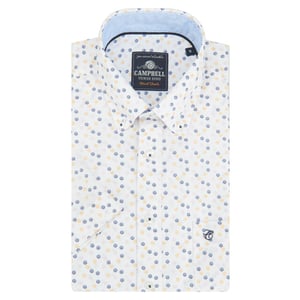Campbell Casual overhemd met korte mouwen