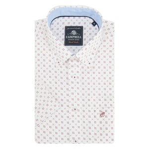 Campbell Casual overhemd met korte mouwen