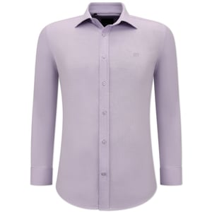 Gentile Bellini Getailleerde banco oxford shirt paars