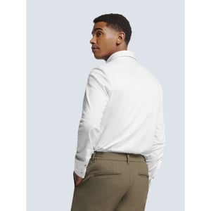 No Excess Shirt jersey pique stretch white