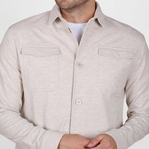 Q1905 Overshirt andel zand melange