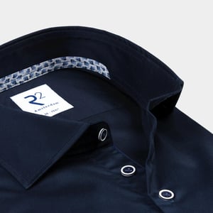 R2 Amsterdam Casual hemd lange mouw widespread nos.twill.003/000010