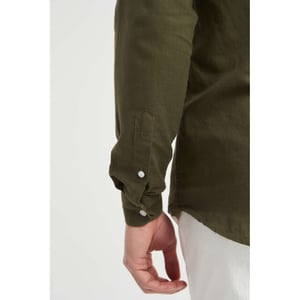 William de Faye Linnen shirt kaki